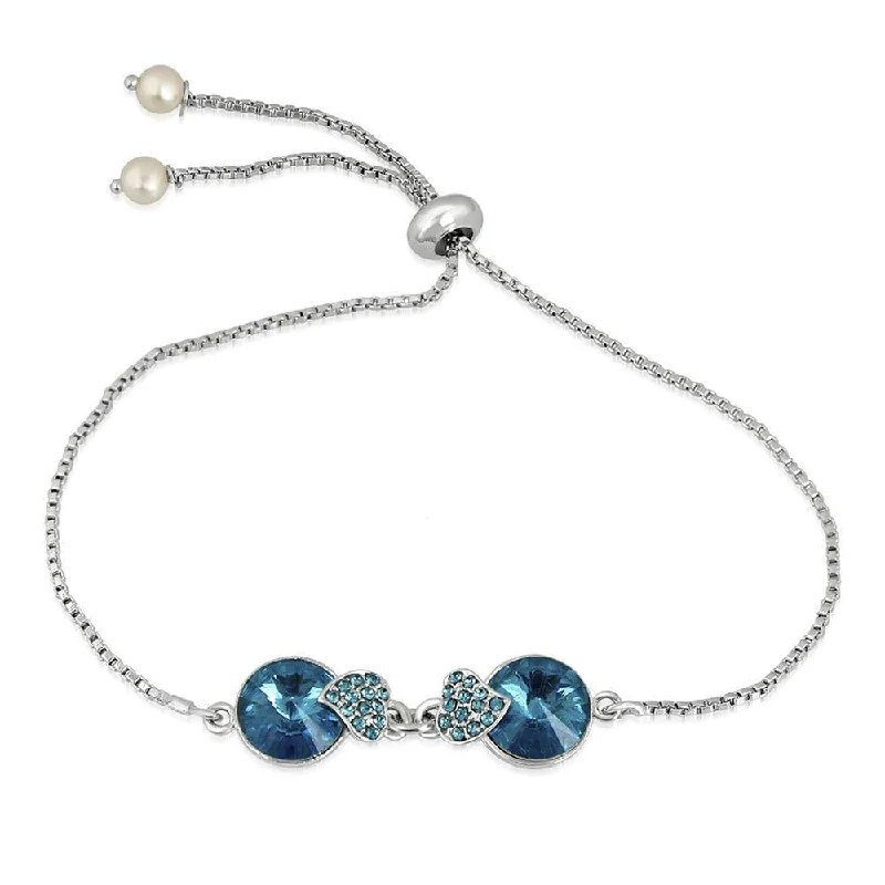 Final Call For Exquisite Jewelry At Reduced Rates Mahi Trendy Designer Adjustable Crystal Bracelet