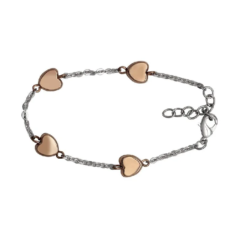 Holiday Jewelry Sale – Perfect Gifts At Great Prices Mahi Valentine Crystal True Heart Rose Gold Rhodium Plated Bracelet