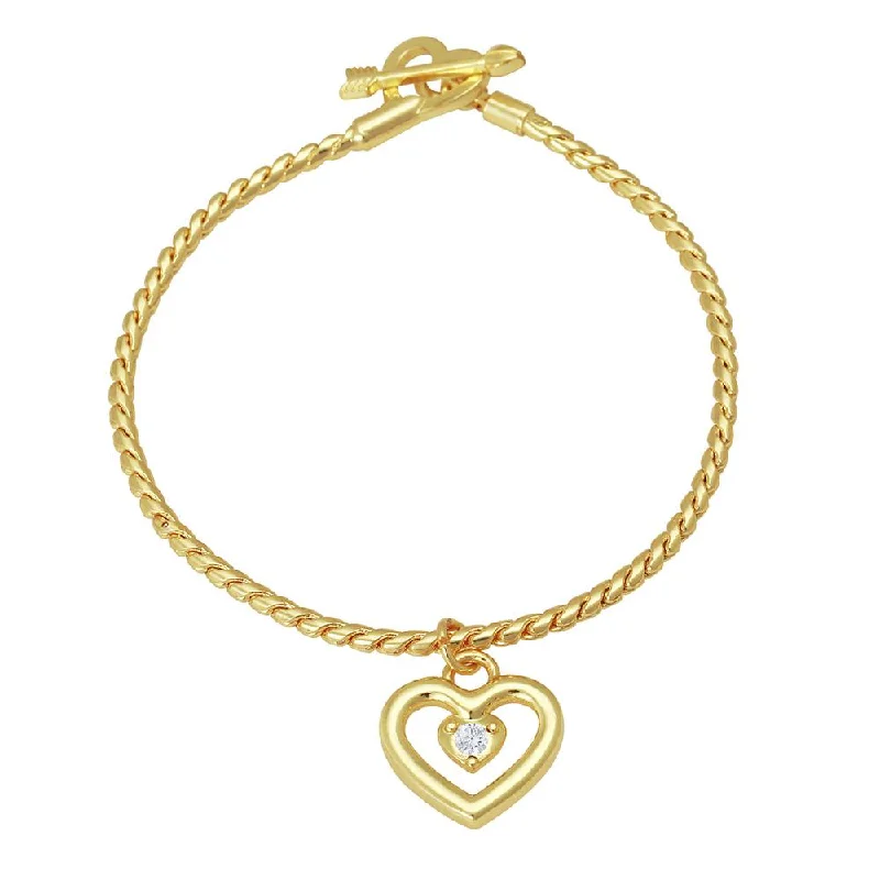 Get The Best Deals On Timeless Jewelry Pieces Mahi Valentine Crystal White Heart Gold Plated Bracelet For Women