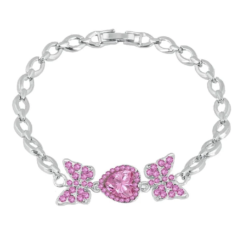 Shop Modern Jewelry Collections With Exclusive Discounts Mahi Winged Butterfly Crystal Bracelet