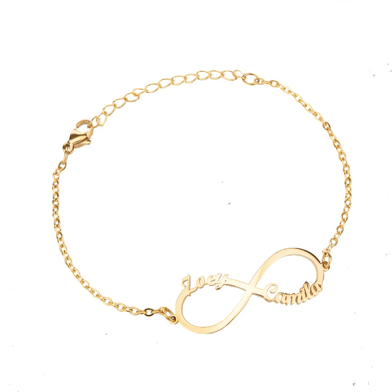 Jewelry Flash Sale – Stylish Designs At Unbeatable Rates Two-Name Infinity Bracelet/Anklet