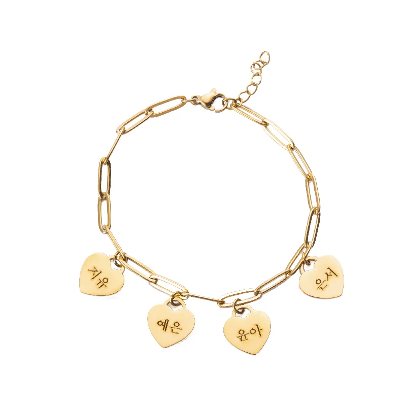 Fashion-Forward Jewelry At Exclusive Discounts Korean Personalized Multiple Hearts Bracelet