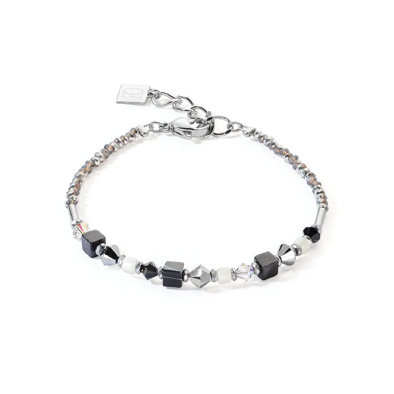 Everyday Jewelry Essentials Now On Sale Princess Shape Mix bracelet black-white