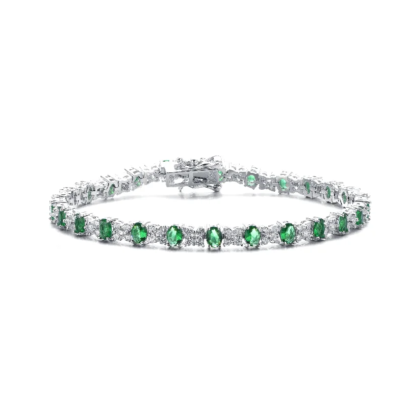 Upgrade Your Jewelry Collection For Less Sterling Silver Bracelet Adorned with Gemstones