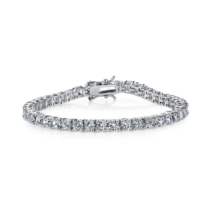 Classic And Modern Jewelry Styles On Sale Sterling Silver Cubic Zirconia Tennis Bracelet