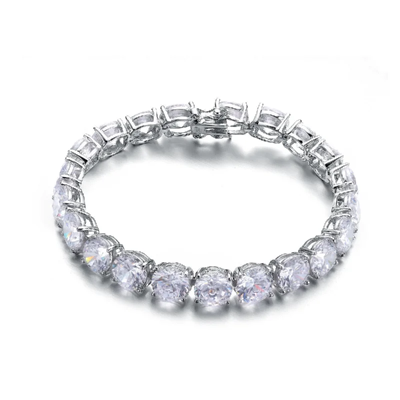 Premium Jewelry, Premium Discounts – Act Fast Sterling Silver Dazzling Cubic Zirconia Tennis Bracelet