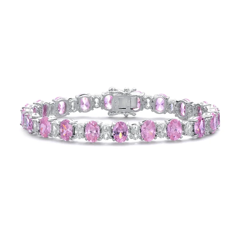 Unlock Unbeatable Jewelry Deals Before They’Re Gone Sterling Silver with Colored & White Cubic Zirconia Tennis Bracelet