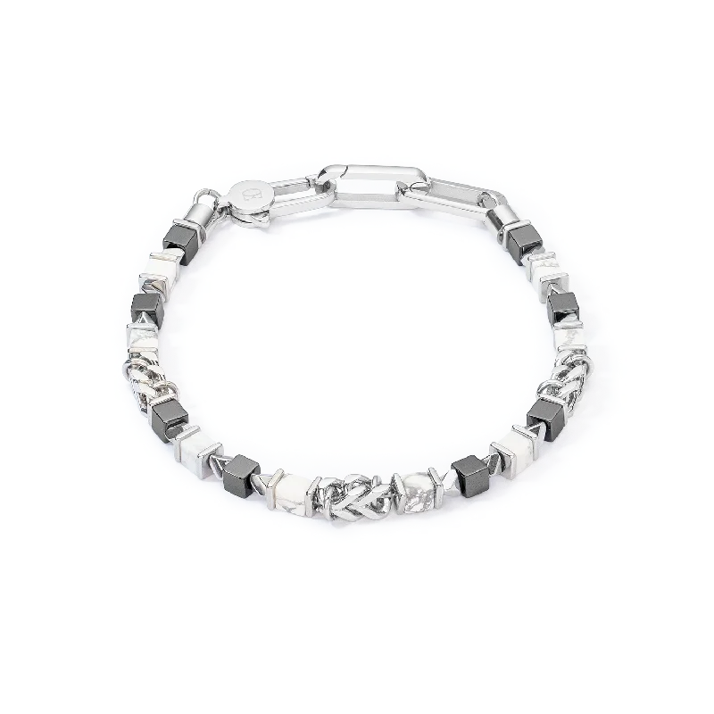 Exclusive Jewelry Sale Event – Shop Now Unisex bracelet cubes & chain white