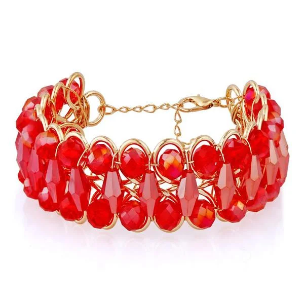 Elegant Jewelry At Unbeatable Offers – Shop Before It's Gone Urthn Crystal Stone Gold Plated Bracelet - 1403102C