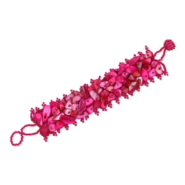 Discounted Luxury Jewelry – Shine Without The Splurge Urthn Zinc Alloy Pink Beads Bracelet - 1402701I