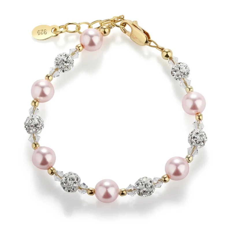 Shine In Style – Shop Jewelry Discounts Today 14K Gold-Plated Pink Pearl Bracelet for Baby and Kids