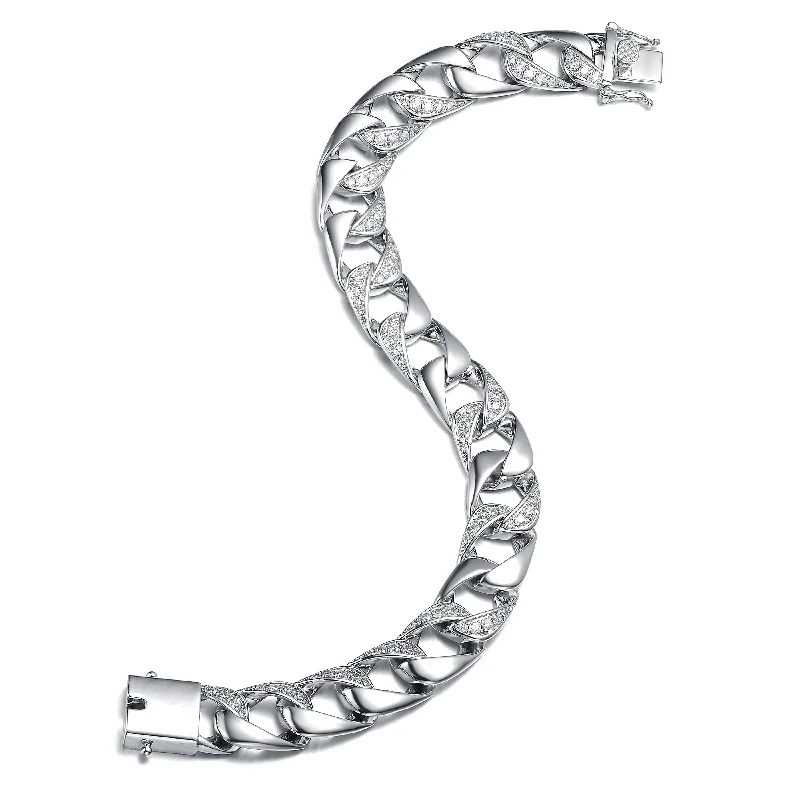 Gorgeous Jewelry, Limited-Time Savings Belleville Chunky Chain Silver CZ Statement Bracelet