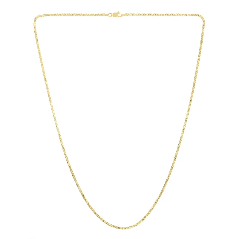 14K Gold 1.65mm Popcorn Chain