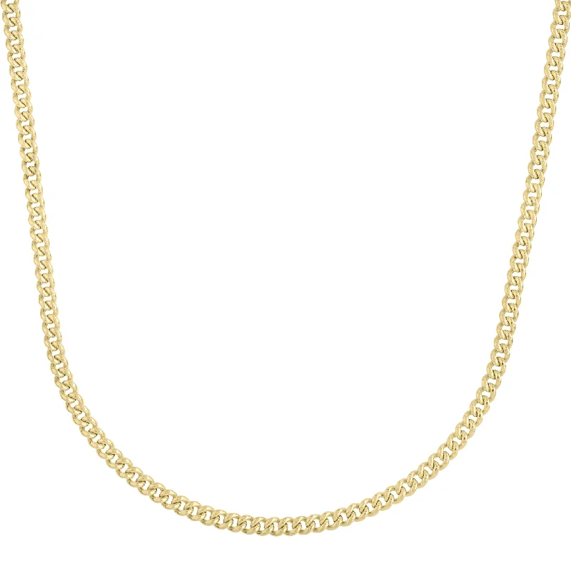 14K Gold 3.65mm Light Gourmette Chain