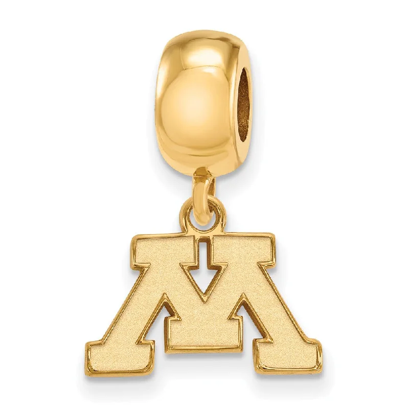 14k Gold Plated Silver University of Minnesota XS Dangle Charm