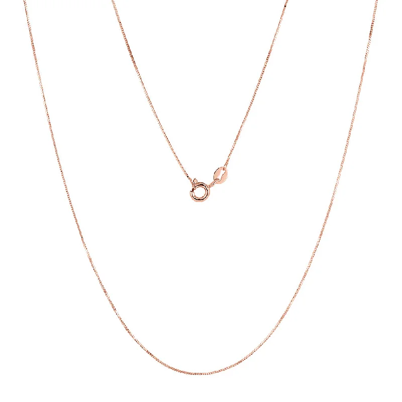 40cm box chain in 10 carat rose gold