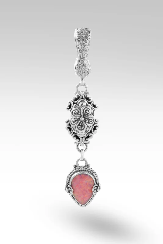 Bloom Happily Pendant™ in Salmon Pink Simulated Opal