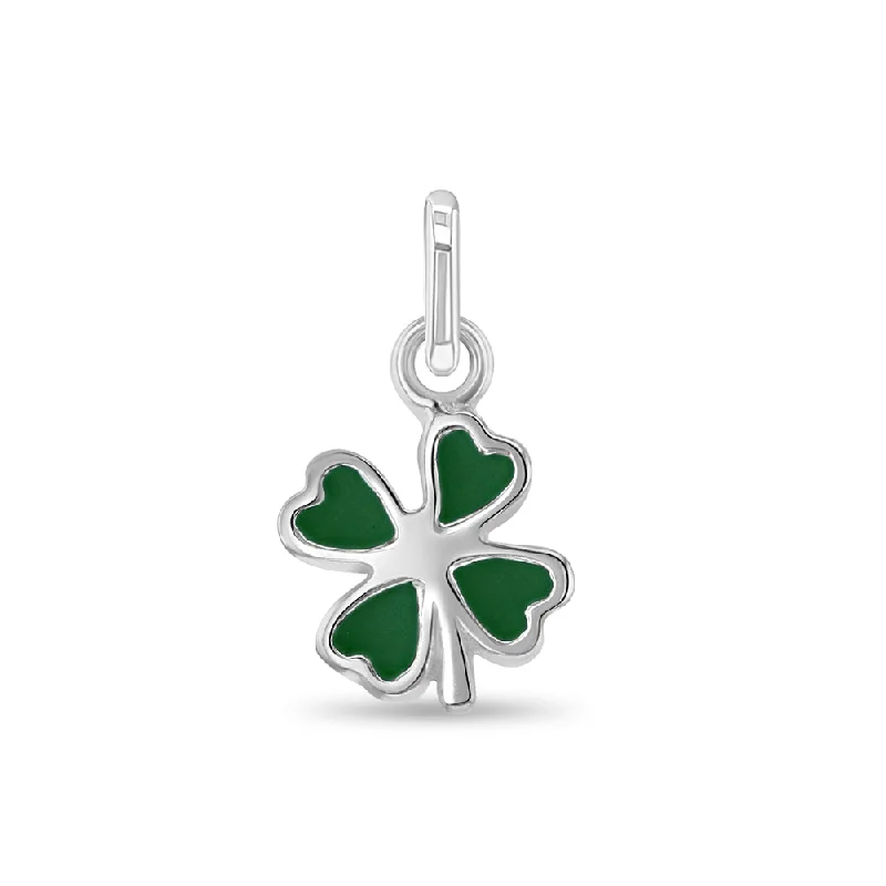 Four Leaf Clover Kids / Children's / Girls for Charm Bracelet - Sterling Silver