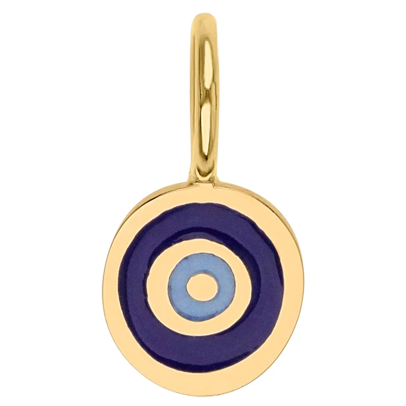 Gold Enamel Evil Eye Charm