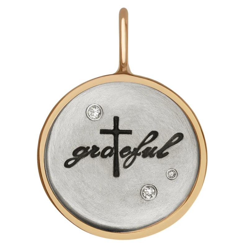 Grateful Round Charm