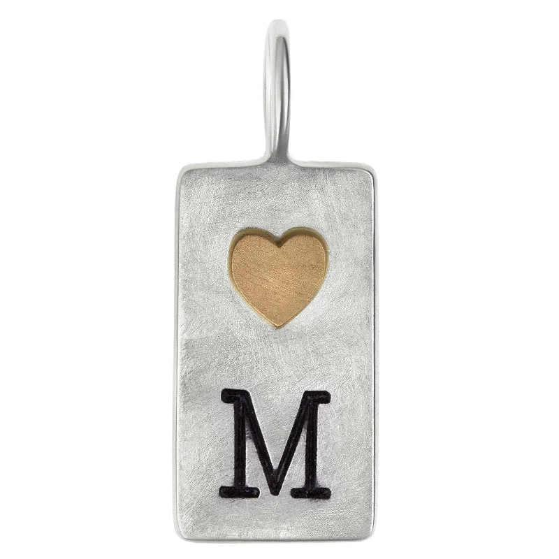 Initial and Heart ID Tag