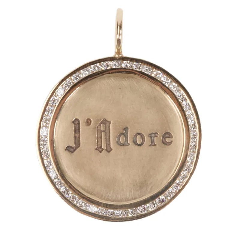 J'adore Channel Set Round Charm