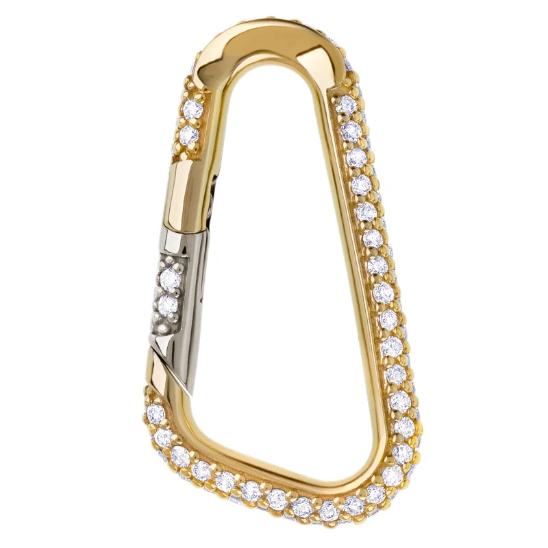 Large Pavé Carabiner Diamond Hinge