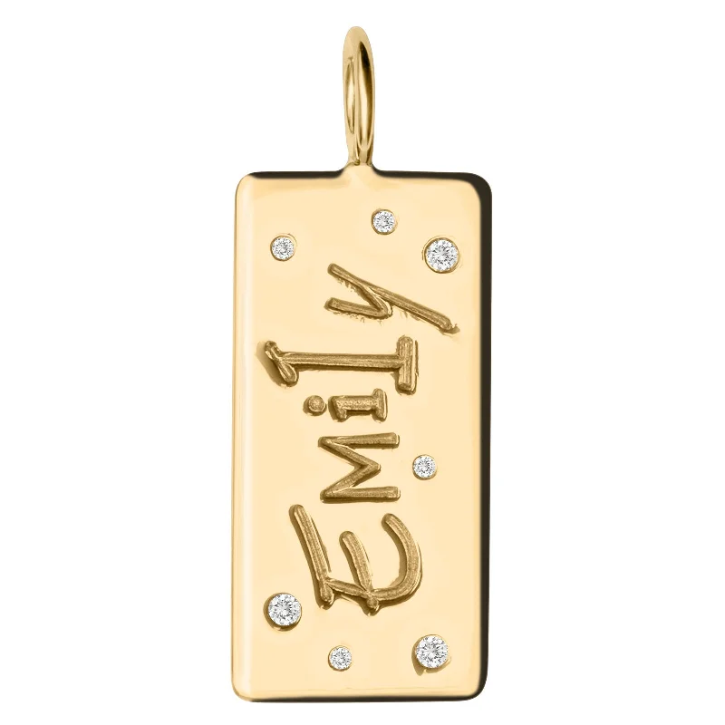 Name Graffiti High Polished ID Tag