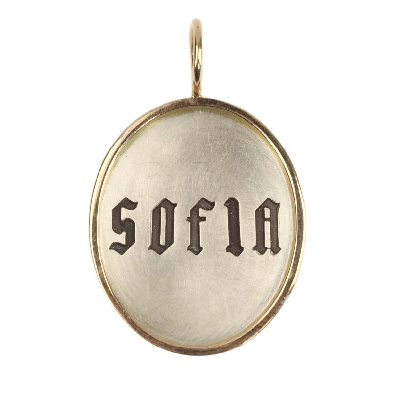 Name Oval Charm