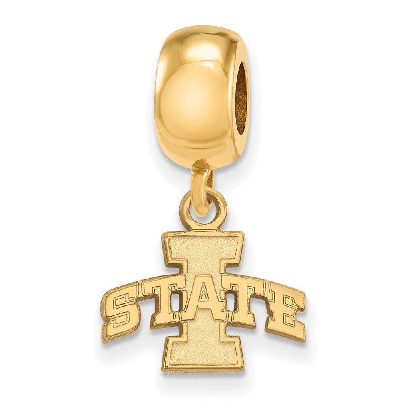 14k Gold Plated Silver Iowa State University XS Dangle Bead Charm