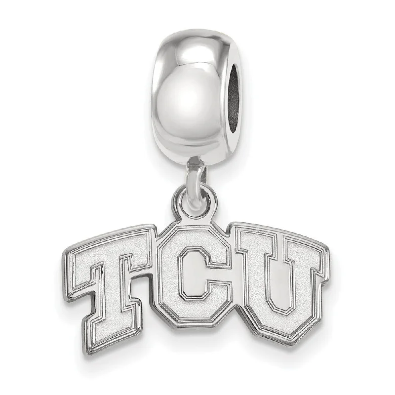 Sterling Silver Texas Christian Univ. XS 'TSU' Dangle Bead Charm