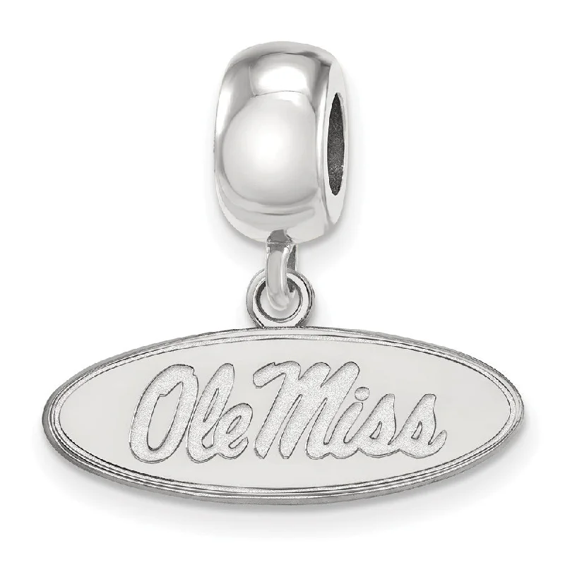 Sterling Silver Univ. of Mississippi 'Ole Miss' Dangle Bead Charm