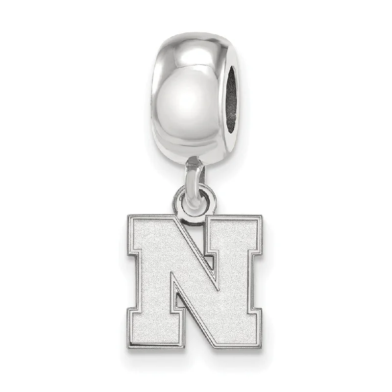 Sterling Silver University of Nebraska XS Dangle Bead Charm