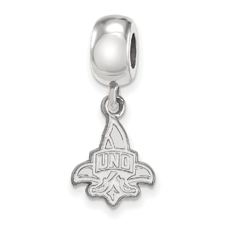 Sterling Silver University of New Orleans Small Dangle Bead Charm