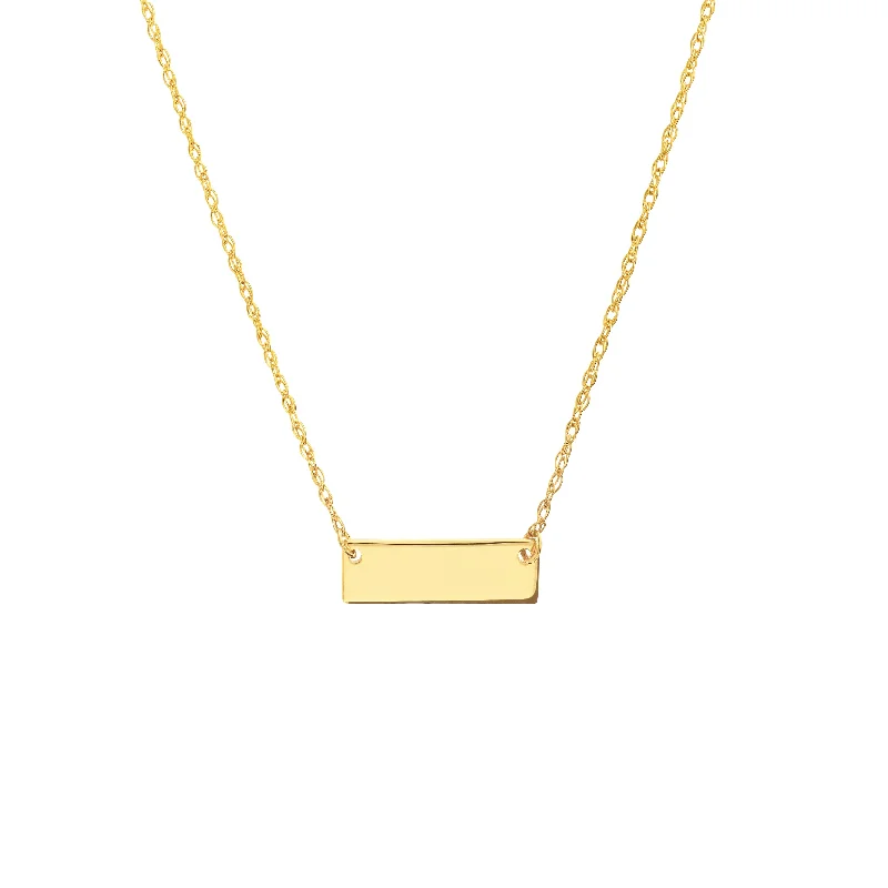 So You Mini Engravable Bar Adjustable Necklace