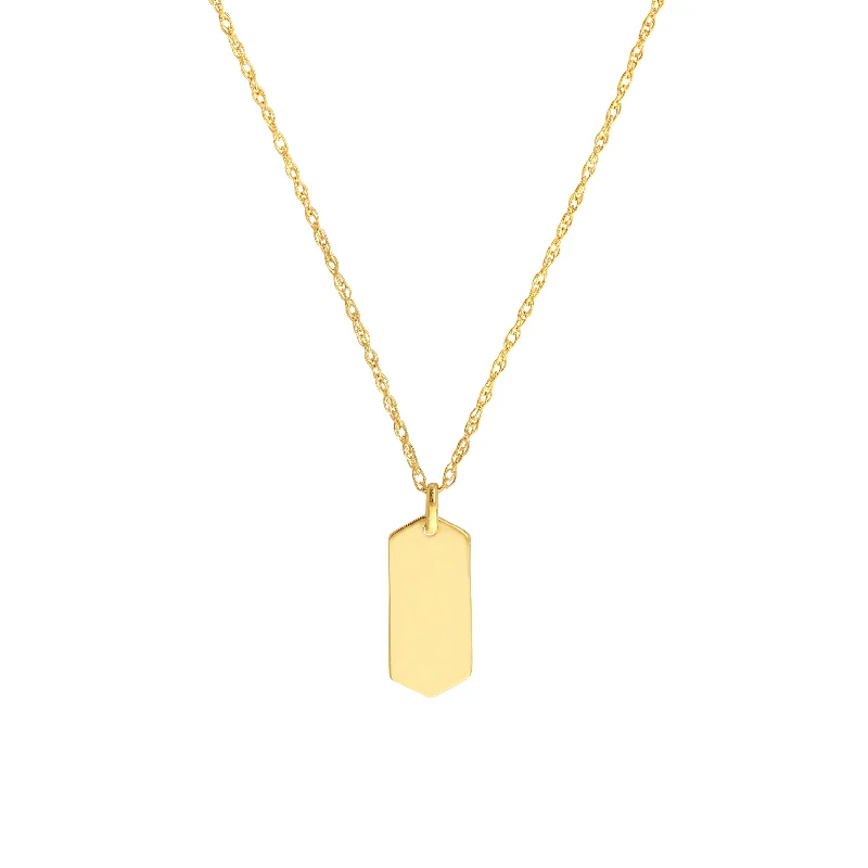 So You Mini Engravable Hexagon Adj Necklace