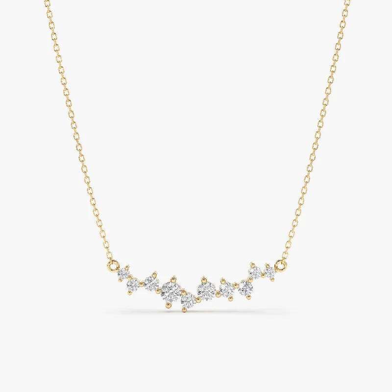 Diamond Cluster Necklace, Sibyl