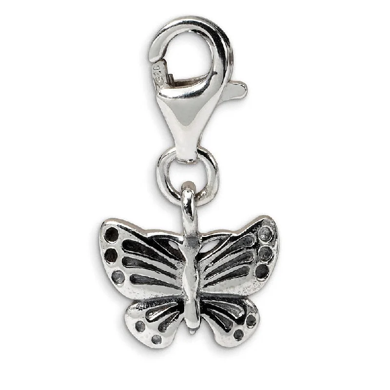 Sterling Silver Butterfly Clip-on Bead Charm