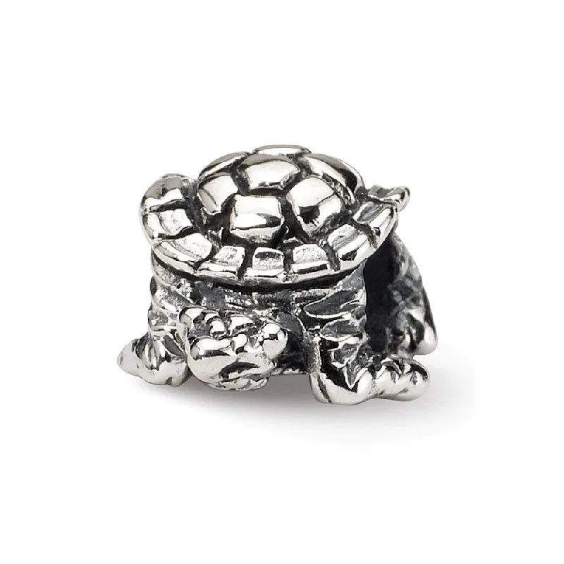 Sterling Silver Polished Turtle Bead Charm