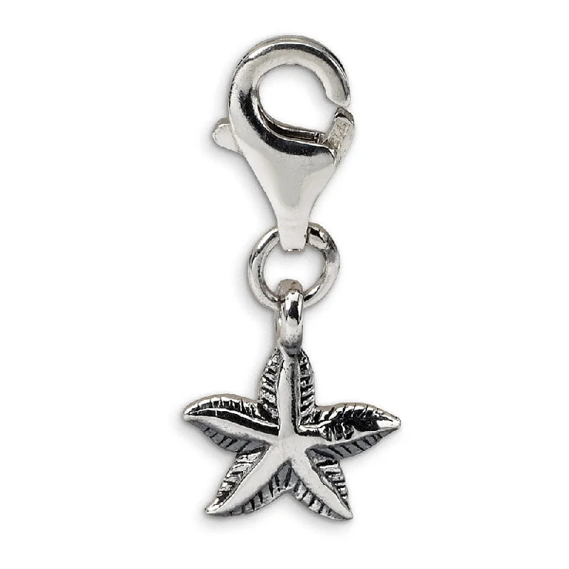 Sterling Silver Starfish Clip-on Bead Charm