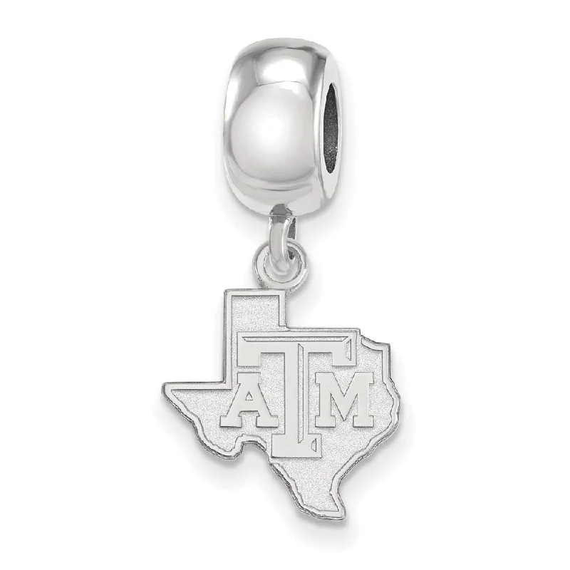 Sterling Silver Texas A&M University Small Dangle Bead Charm