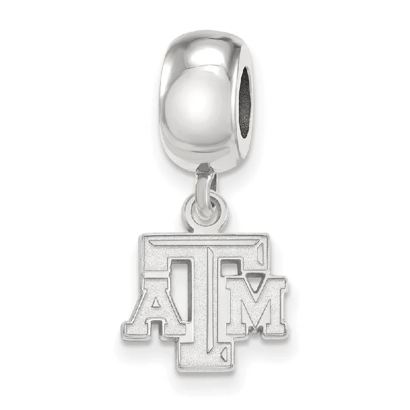 Sterling Silver Texas A&M University XS 'TAM' Dangle Bead Charm