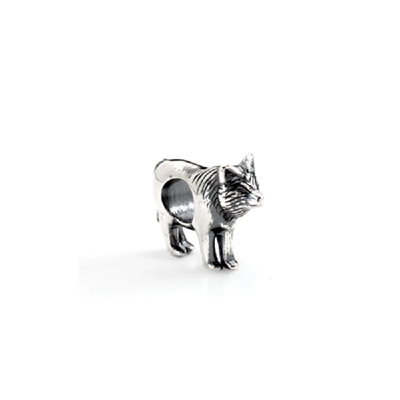 Sterling Silver Wolf Bead Charm