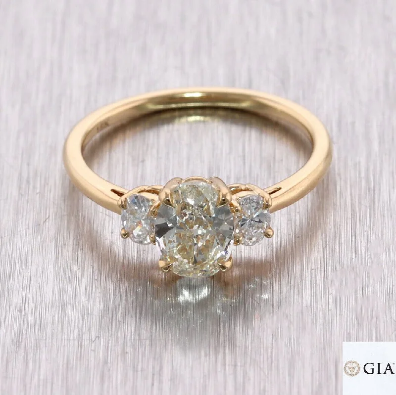 Premium Jewelry Now Available At Special Discounts 1.01ct Oval Cut GIA L VS2 Diamond 18k Yellow Gold 1.35ctw Engagement Ring