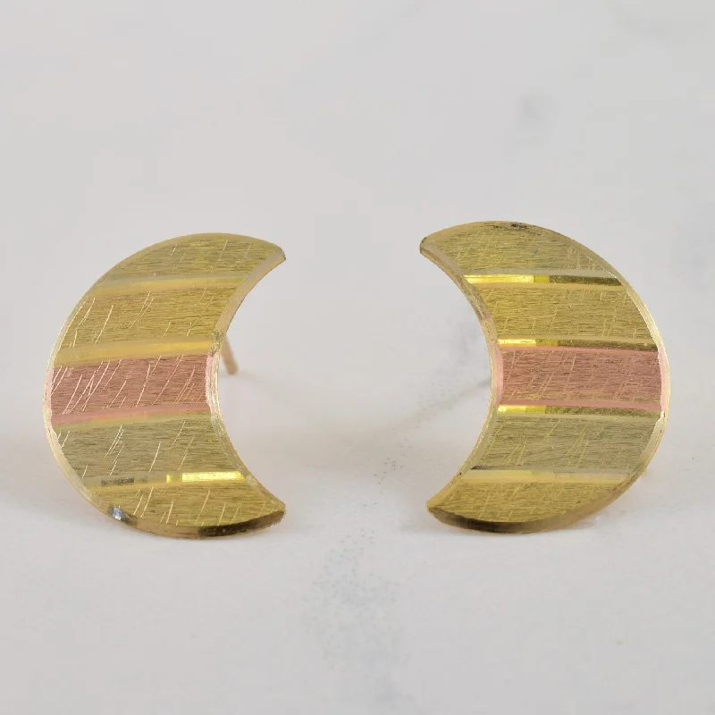 Unmissable Deals On Handmade Jewelry Collections 10k Tri Tone Stud Earrings |