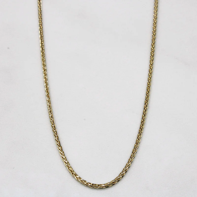 Italian 10k Two Tone Gold Wheat Chain | 18" |