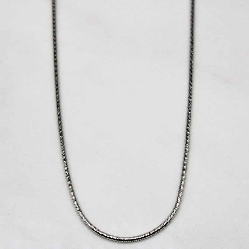 Italian 10k White Gold Necklace | 18" |