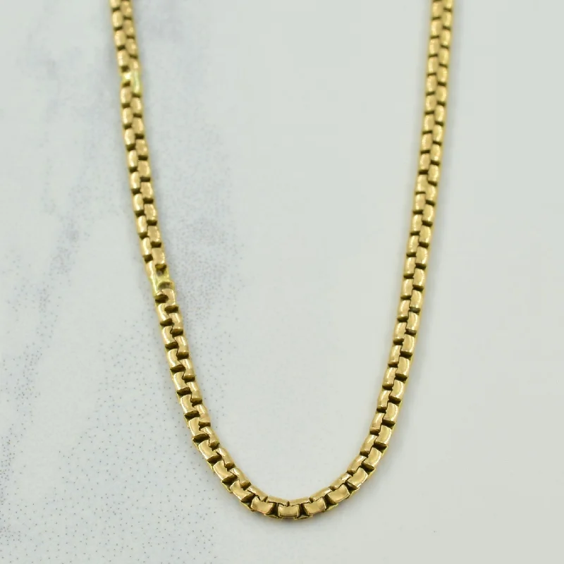 10k Yellow Gold Italian Hallmark Box Chain | 20" |