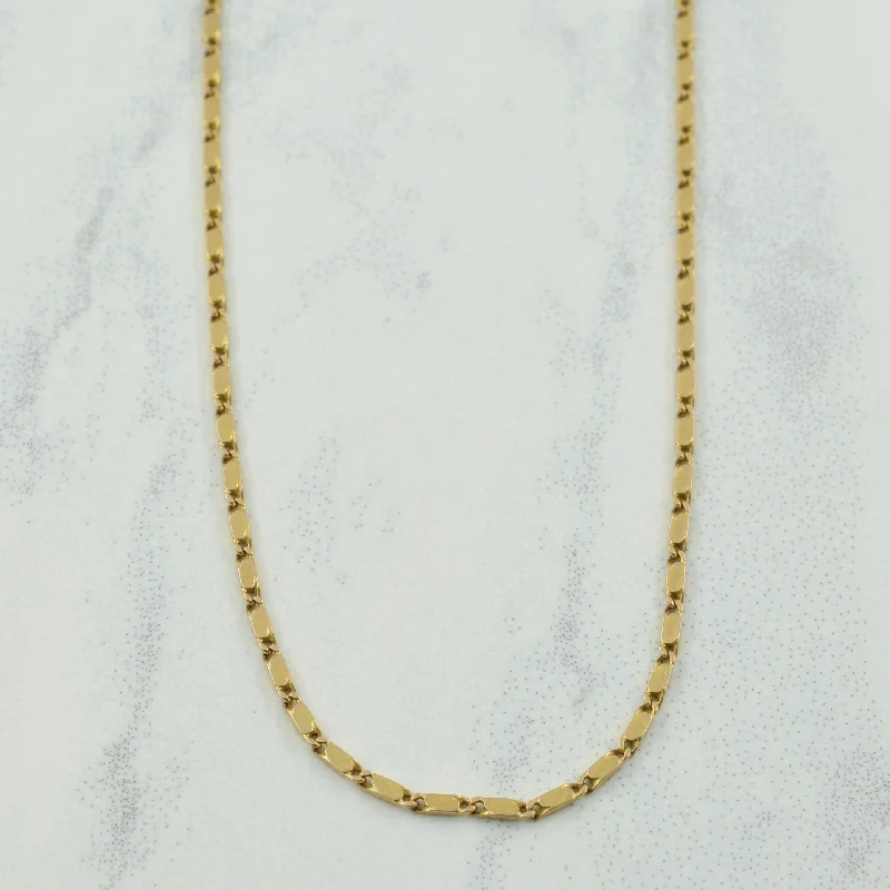 10k Yellow Gold Italian Hallmark Fancy Chain | 18" |