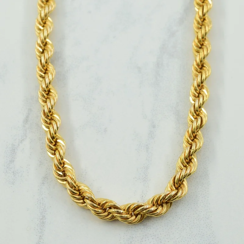 10k Yellow Gold Italian Hallmark Rope Chain | 24" |